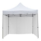 GAZEBO HEAVY DUTY WITH 3 SIDEWALL SHADES CRESSEN HM21097.01 FOLDABLE-ALUMINUM SILVER FRAME-WHITE 3x3x3,4Hm image 1