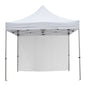 GAZEBO HEAVY DUTY WITH SIDEWALL SHADE CRESSEN HM21097 FOLDABLE-ALUMINUM SILVER FRAME-WHITE 3x3x3,4Hm image 1