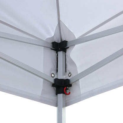 GAZEBO WITH 3 SIDEWALL SHADES CRESSEN HM21098.01 FOLDABLE-ALUMINUM SILVER FRAME-WHITE 3x4.5x3.4Hm
