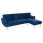 CORNER SOFA-BED REVERSIBLE PANTHEA HM3127.18 BLUE VELVET 260x155x86Hcm. image 1