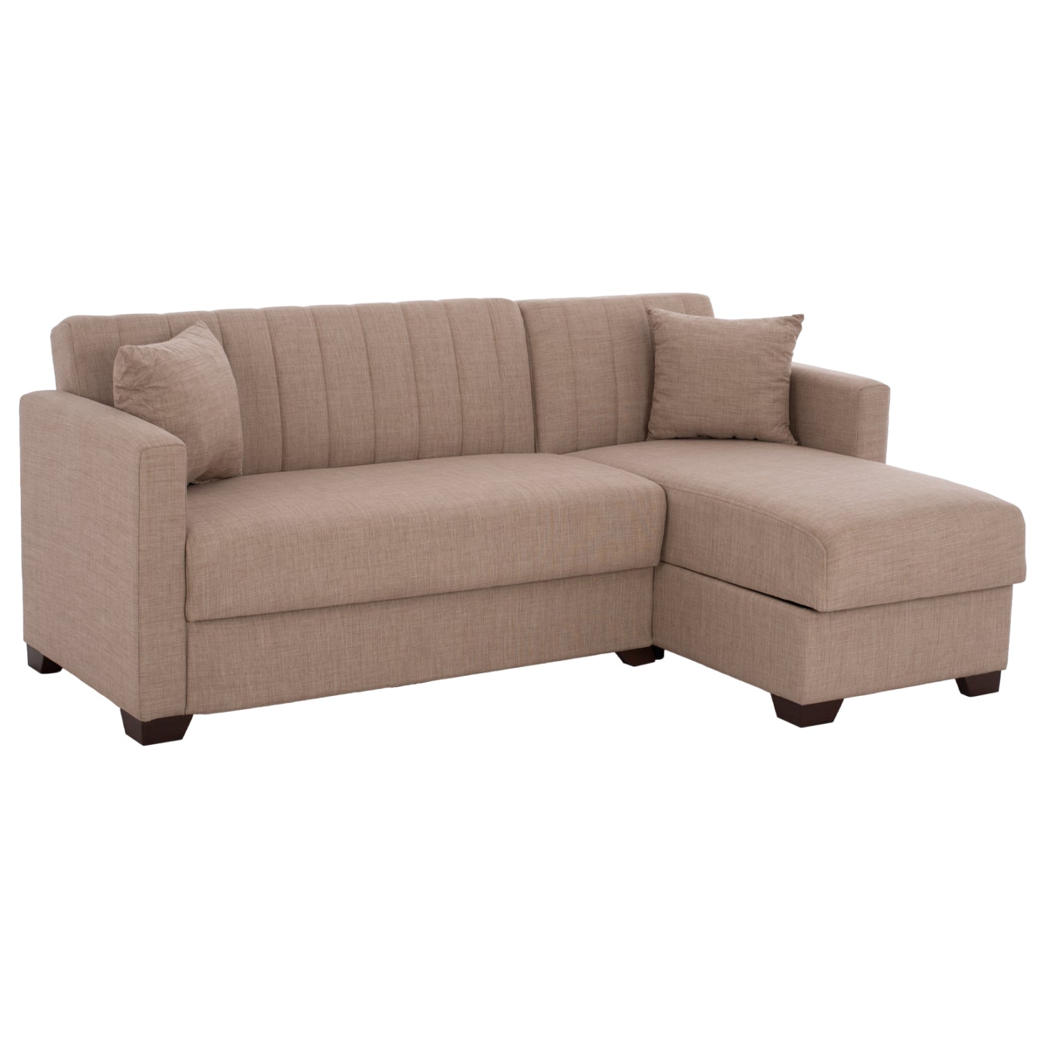 HM3244.04 corner sofa-bed, reversible, 200x133x77cm, beige image 1