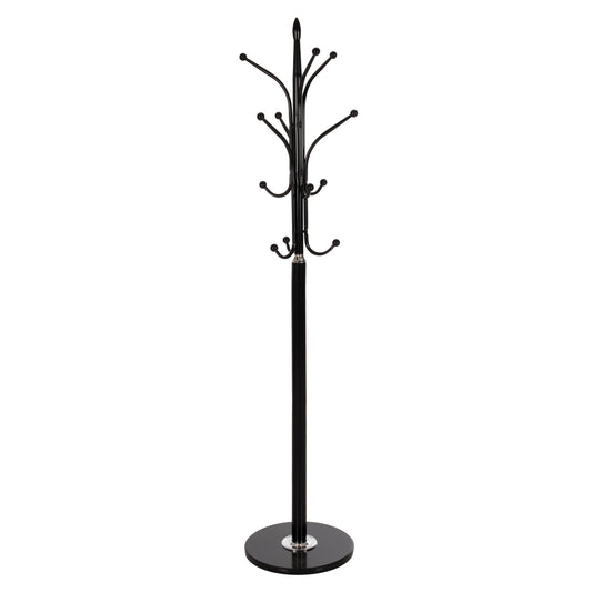 FLOOR STANDING HANGER HM9573.01 METALLIC 13 HANGING POSITIONS-BLACK Φ37x180Hcm. image 1