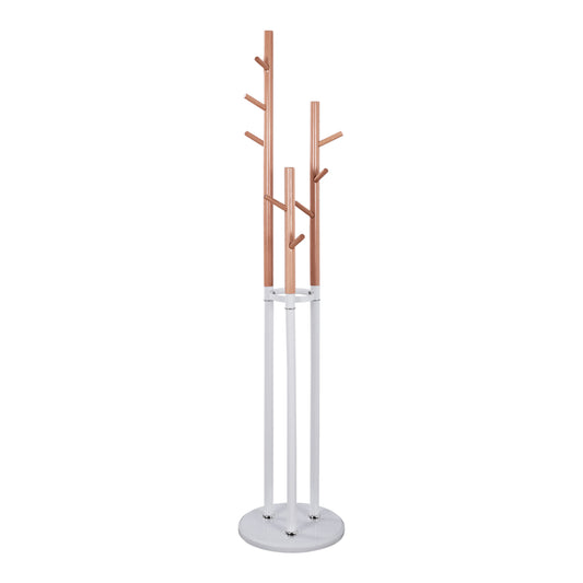 Metallic coat hanger Wyatt beech wood and white Diameter 37x173cm HM8610.01 image 1