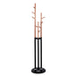 COAT HANGER TRIPLE-PILLAR WYATT HM8610.02 BEECH WOOD-BLACK METAL AND MARBLE BASE Φ37X173Hcm. image 1