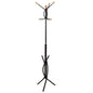 FLOOR STANDING HANGER HM9575.01 METALLIC IN BLACK COLOR-7 HANGING POSITIONS 41x41x176Hcm. image 1