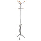 FLOOR STANDING HANGER HM9575.40 METALLIC IN SILVER COLOR-7 HANGING POSITIONS 41x41x176Hcm. image 1