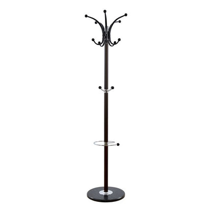 Hat/Coat Stand Metallic SHIA HM0038.05 rotating walnut with black marble base Φ37x170Η cm image 1