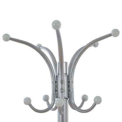 Hat/Coat Stand Metallic HM0038.40 rotating silver with marble ''37x170cm