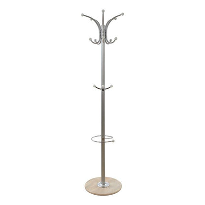 Hat/Coat Stand Metallic HM0038.40 rotating silver with marble ''37x170cm image 1