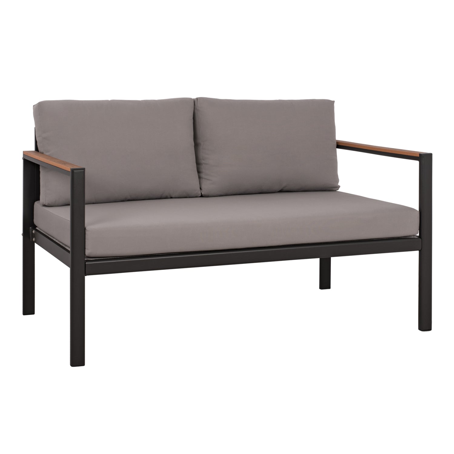 OUTDOOR 2-SEATER SOFA SAFIYA HM5523.02 ALUMINUM IN ANTHRACITE--GREY CUSHIONS 144x70x85Hcm. image 1