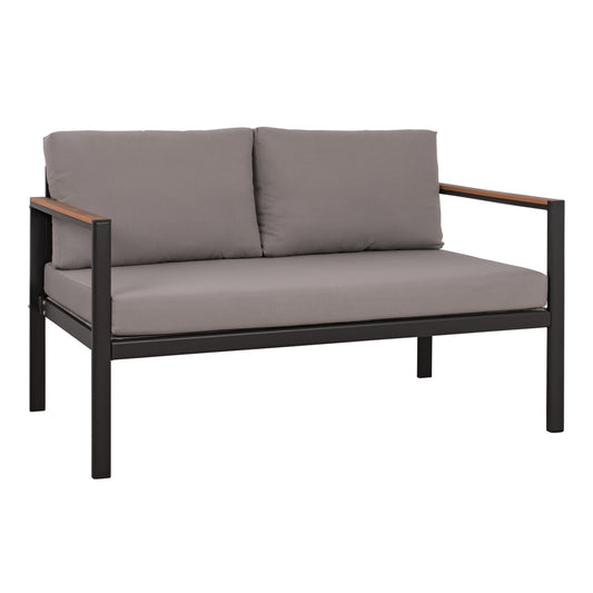 OUTDOOR 2-SEATER SOFA SAFIYA HM5523.02 ALUMINUM IN ANTHRACITE--GREY CUSHIONS 144x70x85Hcm. image 1