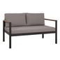 OUTDOOR 2-SEATER SOFA SAFIYA HM5523.02 ALUMINUM IN ANTHRACITE--GREY CUSHIONS 144x70x85Hcm. image 1