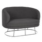 SOFA 2-SEATER ARIEN HM8492.21 GREY BOUCLE FABRIC AND SILVER METAL BASE 130x75x85Hcm. image 1