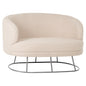 SOFA 2-SEATER ARIEN HM8492.23 WHITE BOUCLE FABRIC AND SILVER METAL BASE 130x75x85Hcm. image 1