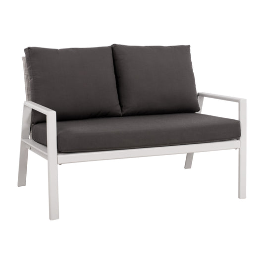 2 Seater Sofa Aluminum HM5561.01 White with pillows image 1