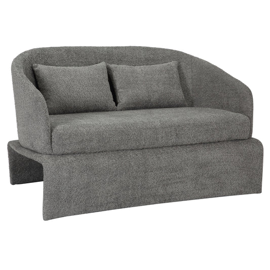 SOFA 2-SEATER BEVY2 HM9678.01 GREY BOUCLE FABRIC-METAL FRAME 128x72x74Hcm. image 1