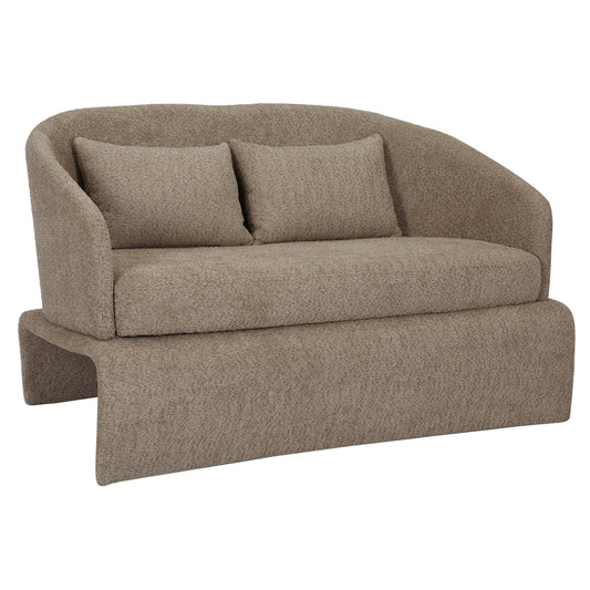 SOFA 2-SEATER BEVY2 HM9678.03 BEIGE BOUCLE FABRIC-METAL FRAME 128x72x74Hcm. image 1