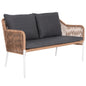 OUTDOOR 2-SEATER SOFA BAFFIN HM6054.01 ALUMINUM WHITE-PE RATTAN BEIGE-ANTHRACITE CUSHIONS image 1