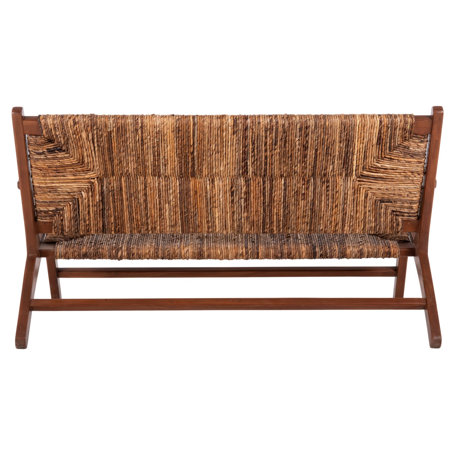 OUTDOOR SOFA 2-SEATER TONDO HM9915 SOLID TEAK WOOD-BANANA ROPE 120x76x68,5Hcm.