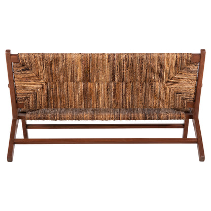 OUTDOOR SOFA 2-SEATER TONDO HM9915 SOLID TEAK WOOD-BANANA ROPE 120x76x68,5Hcm.