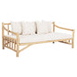 SOFA TORC HM9339 SOLID TEAK NATURAL-WHITE 210x100x80H image 1