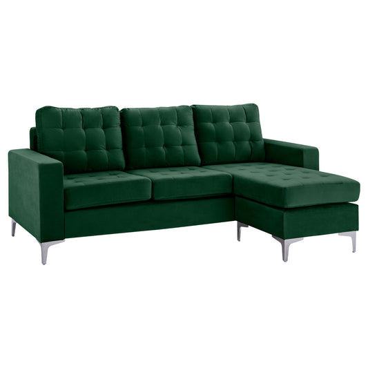 REVERSIBLE CORNER SOFA SANTINO HM3152.13 VELVET GREEN 190x75-128x82cm. image 1