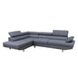 LEFT CORNER SOFA GORO HM3085.10L GREY FABRIC 270x200x87H cm image 1