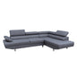 RIGHT CORNER SOFA GORO HM3085.10L GREY FABRIC 270x200x87H cm image 1