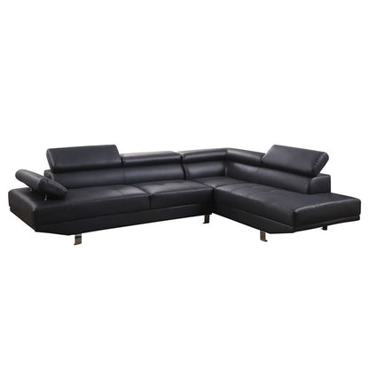 RIGHT CORNER SOFA GORO HM3085.10L BLACK PU 270x200x87H cm image 1