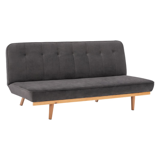 Sofa Bed 3 seater from velvet grey HM3168.01 193x85x88cm image 1