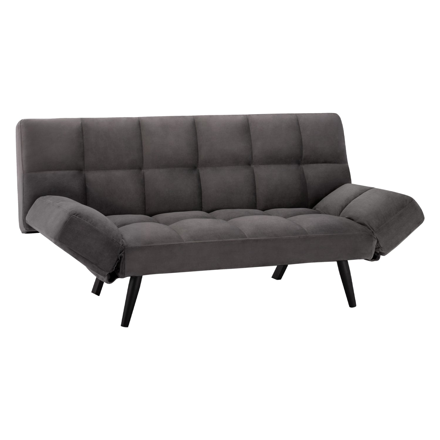 Sofa Bed 3 Seater from velvet grey HM3167.01 182x80x88cm image 1