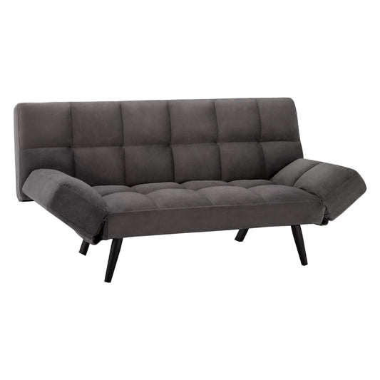 Sofa Bed 3 Seater from velvet grey HM3167.01 182x80x88cm image 1