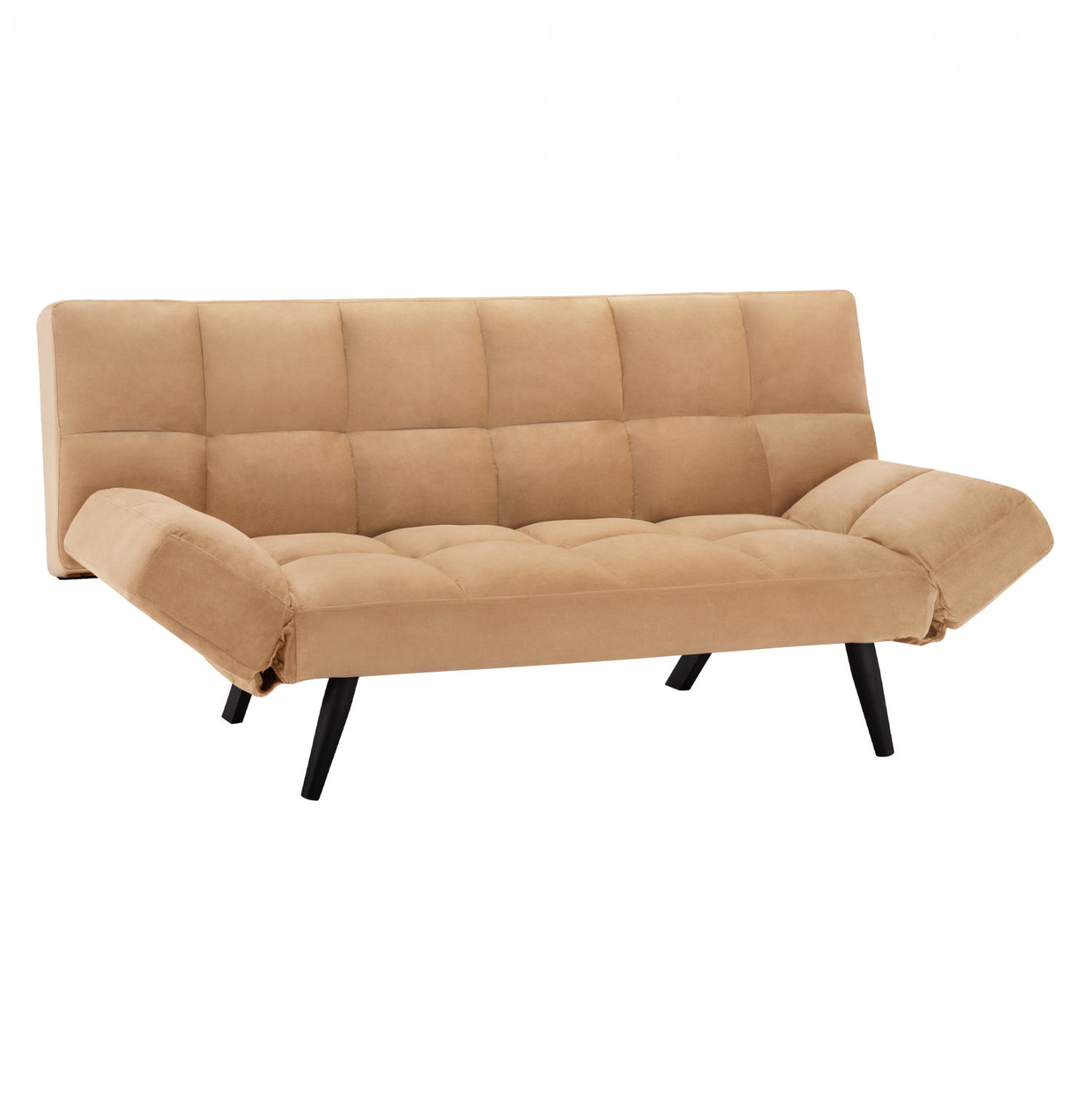 Sofa Bed 3 Seater Velvet Beige HM3167.07 182x80x88cm image 1