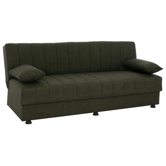 Hm3239.05 ANDRI three-seater sofa-bed, cypress green fabric image 1