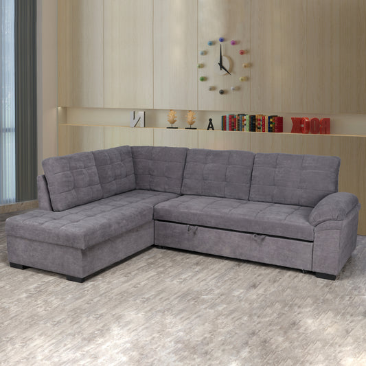 Sofa bed Jade left corner in dark grey color HM3144.02L 252x159x84h cm image 1