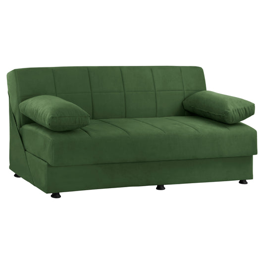 BED SOFA FOREST GREEN VELVET 3-SEAT EGE 1214 HM3067.07 192x74x82H cm image 1