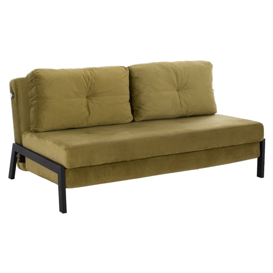 SOFA BED CONSTANCE HM3079.13 VELVET OLIVE GREEN 150x87x79 cm. image 1