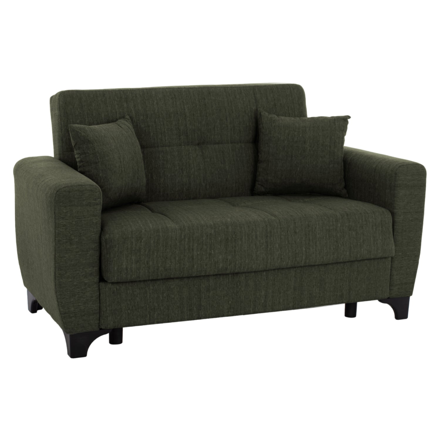 HM3243.05, 2-seater sofa-bed, tall back, dark-olive, 160x84x88 image 1