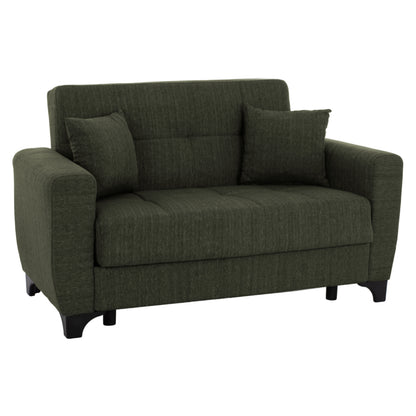 HM3243.05, 2-seater sofa-bed, tall back, dark-olive, 160x84x88 image 1