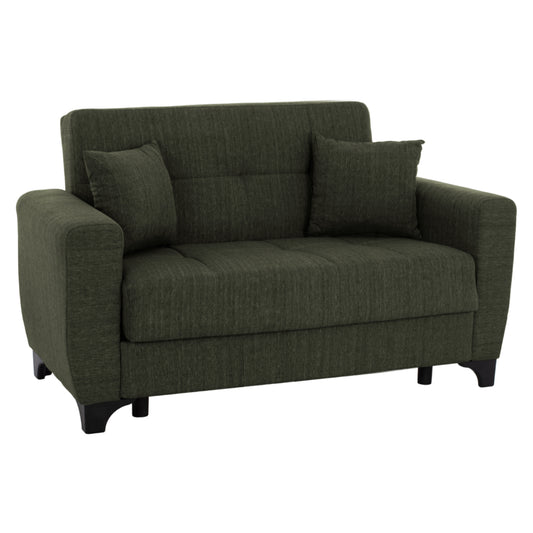 HM3243.05, 2-seater sofa-bed, tall back, dark-olive, 160x84x88 image 1