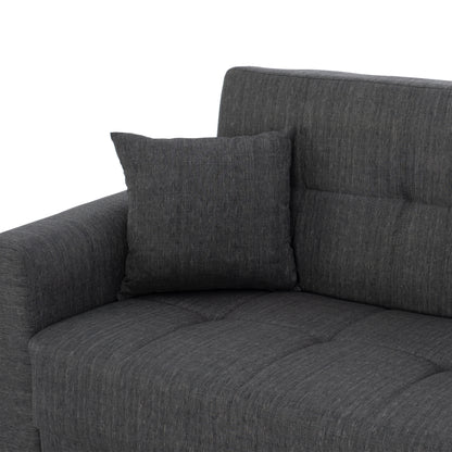 Диван-легло HM3243.03 с Висока Обратна Част, Сив 160x84x88cm