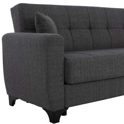 Диван-легло HM3243.03 с Висока Обратна Част, Сив 160x84x88cm