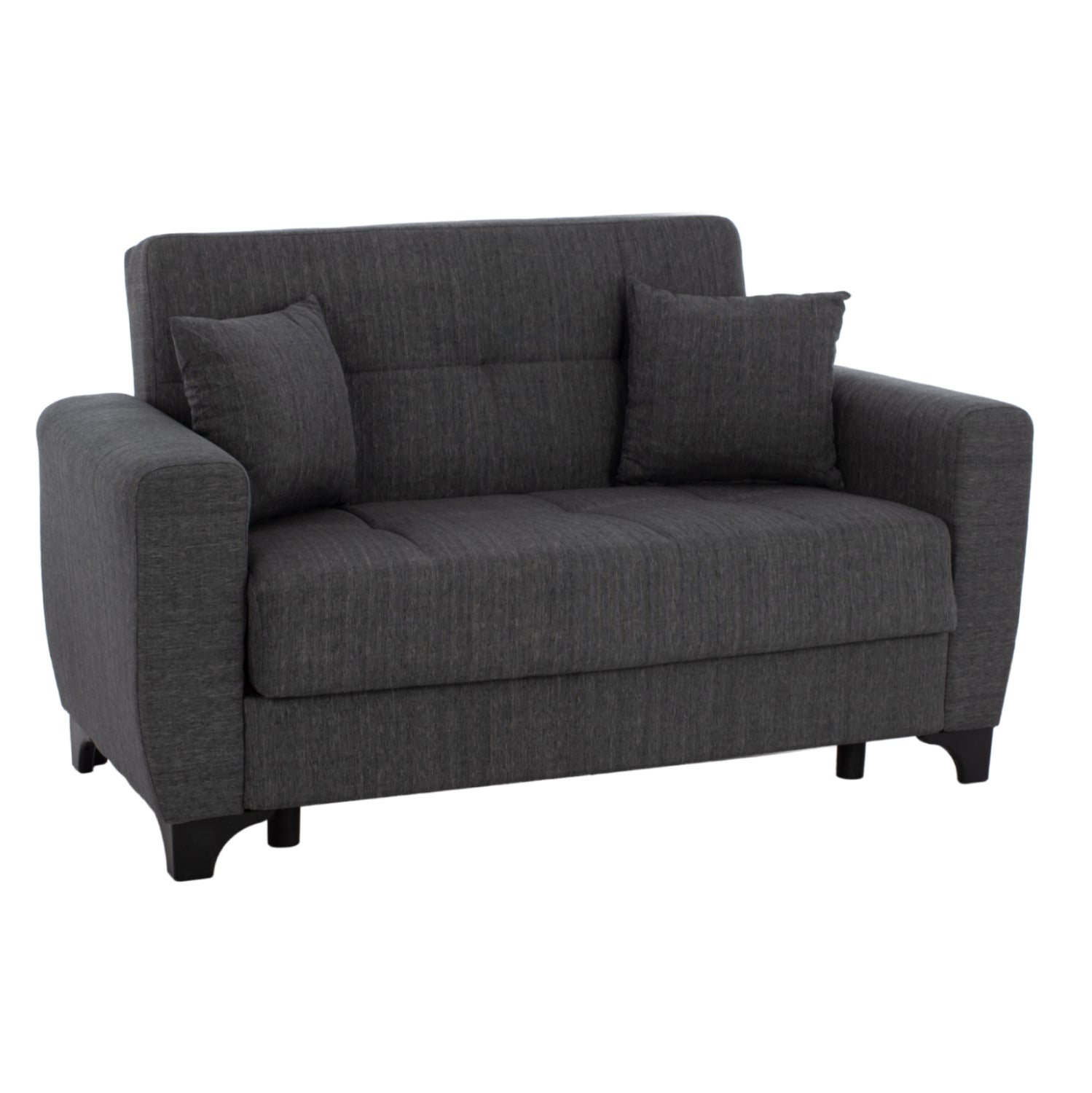 HM3243.03 2-SEATER SOFA-BED, TALL BACK, GREY, 160x84x88cm image 1