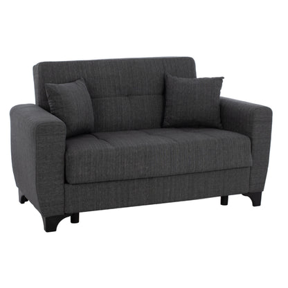 HM3243.03 2-SEATER SOFA-BED, TALL BACK, GREY, 160x84x88cm image 1