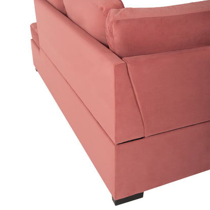 Софа-легло с Десен ъгъл в Розов Велур 250x80-180x73-88Hcm