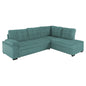 SOFABED RIGHT CORNER JADE HM3144.04R SEAFOAM GREEN VELVET 250x80-180x73-88Hcm. image 1