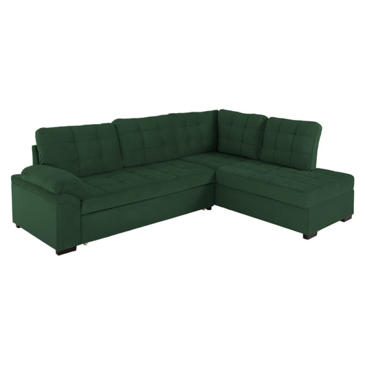 SOFABED RIGHT CORNER JADE HM3144.05R CYPRESS GREEN VELVET 250x80-180x73-88Hcm. image 1
