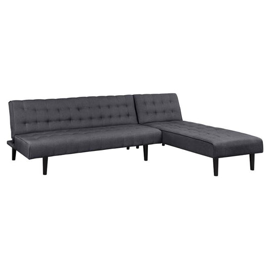 Corner Sofa Bed Reversible Zelda HM3154.01 with grey fabric 254x163x74cm image 1
