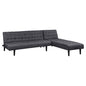 Corner Sofa Bed Reversible Zelda HM3154.01 with grey fabric 254x163x74cm image 1