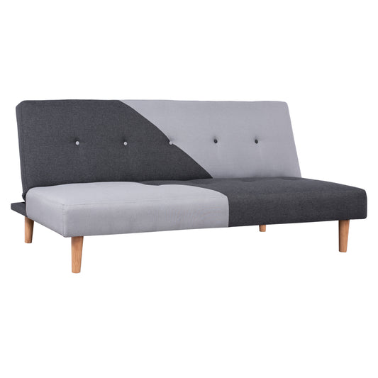 Sofa Bed Saxon HM3155 Dark Grey & Light Grey Fabric 178x87x78cm image 1